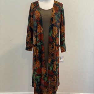 NWT LuLaRoe Navy Multicolor Rose Sarah